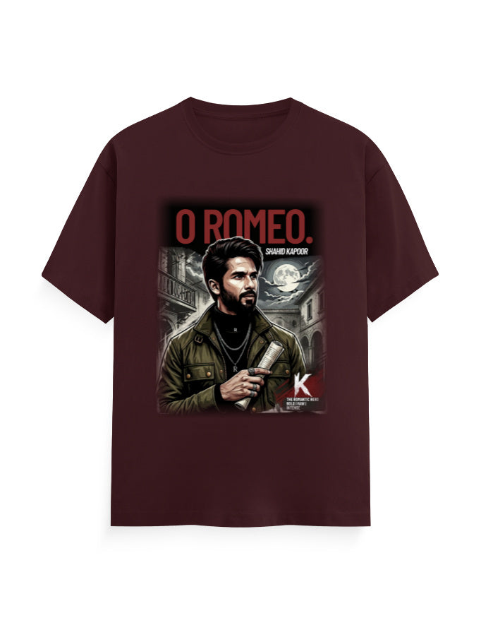 Unisex Classic Crew T-Shirt - O Romeo Maroon GlowZonePrints