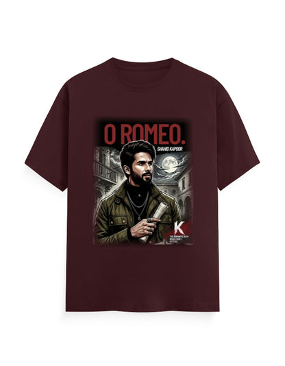 Unisex Classic Crew T-Shirt - O Romeo Maroon GlowZonePrints
