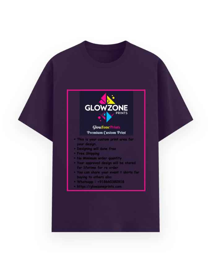 Unisex Basic T-Shirt | UB73 (Custom Print) Purple GlowZonePrints