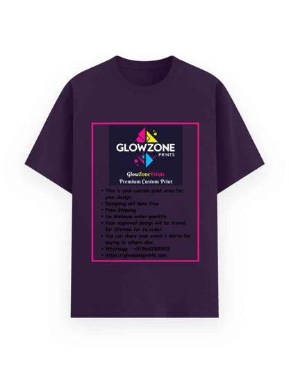 Unisex Basic T-Shirt | UB73 (Custom Print) Purple GlowZonePrints