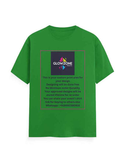 Unisex Classic Crew T-Shirt (Custom Print) Flag Green GlowZonePrints