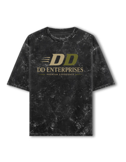 Acid Washed Oversized Tee - DD Enterprises Black GlowZonePrints