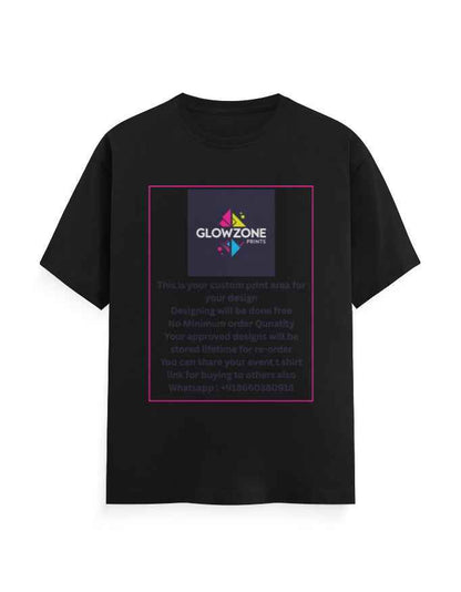 Unisex Classic Crew T-Shirt (Custom Print) Black GlowZonePrints
