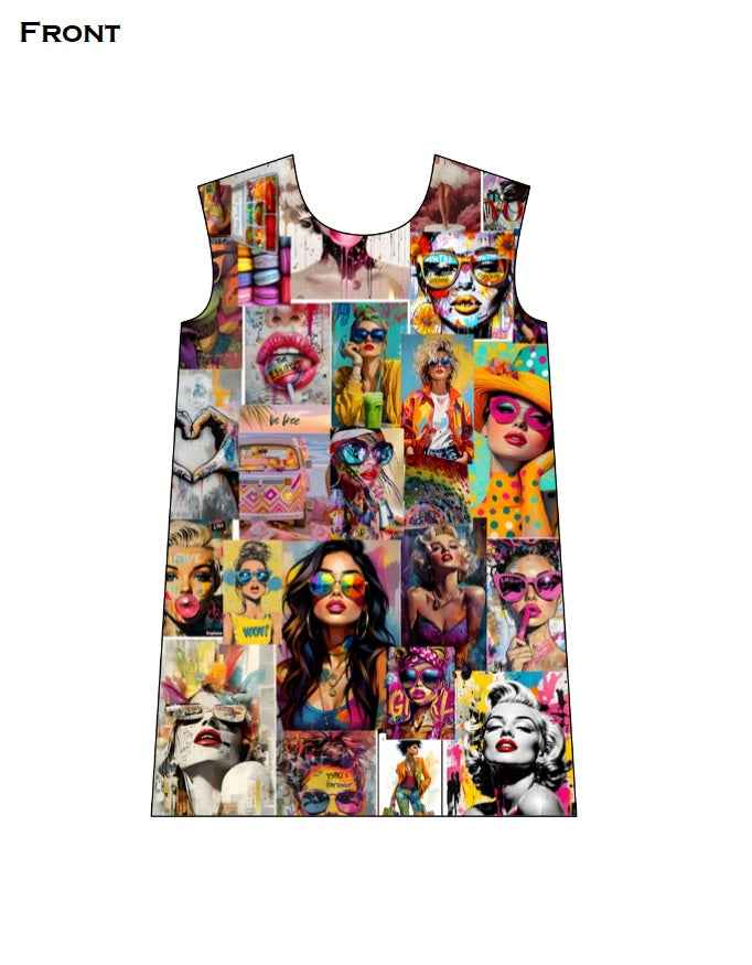Collage Photo AOP T-Shirt Dress