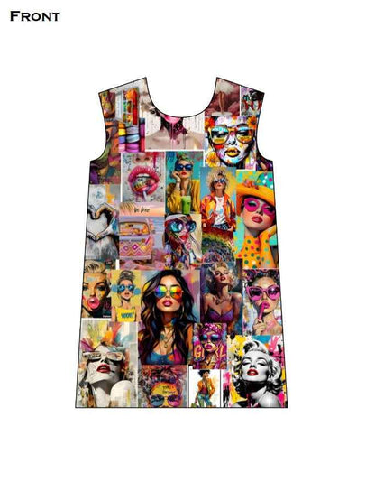Collage Photo AOP T-Shirt Dress
