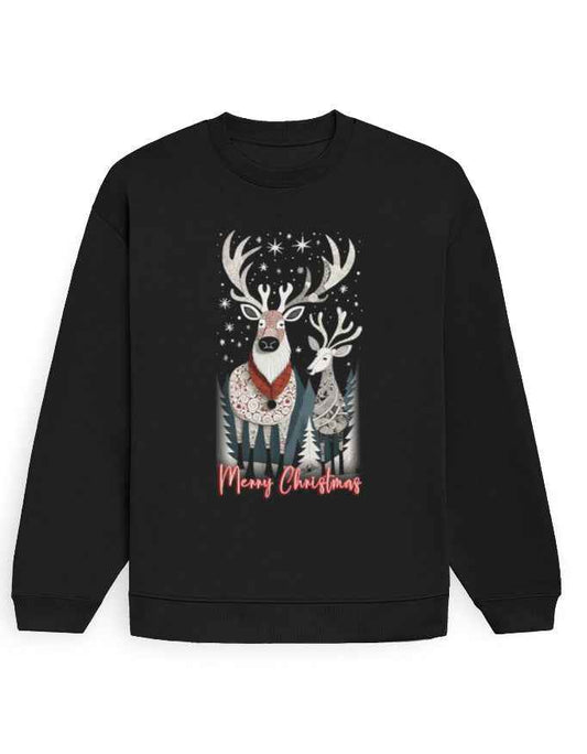 Unisex Oversized Sweatshirt Reindeer –Merry Christmas Edition | UH35