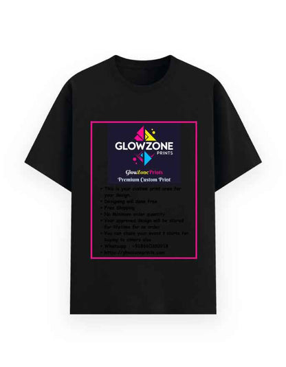 Unisex Basic T-Shirt | UB73 (Custom Print) Black GlowZonePrints