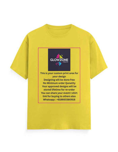 Unisex Classic Crew T-Shirt (Custom Print) New Yellow GlowZonePrints