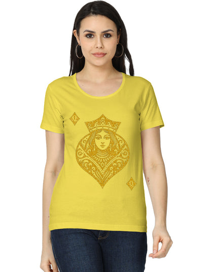 Women's Classic T-Shirt – Card Queen Diamond New Yellow GlowZonePrints