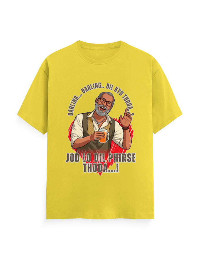 Unisex Classic Crew T-Shirt – Darling Darling Dil Kyu Thoda.? New Yellow GlowZonePrints