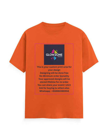 Unisex Classic Crew T-Shirt (Custom Print) Orange GlowZonePrints