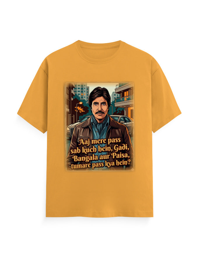 Unisex Classic Crew T-Shirt - Dewaar 1975 Golden Yellow GlowZonePrints