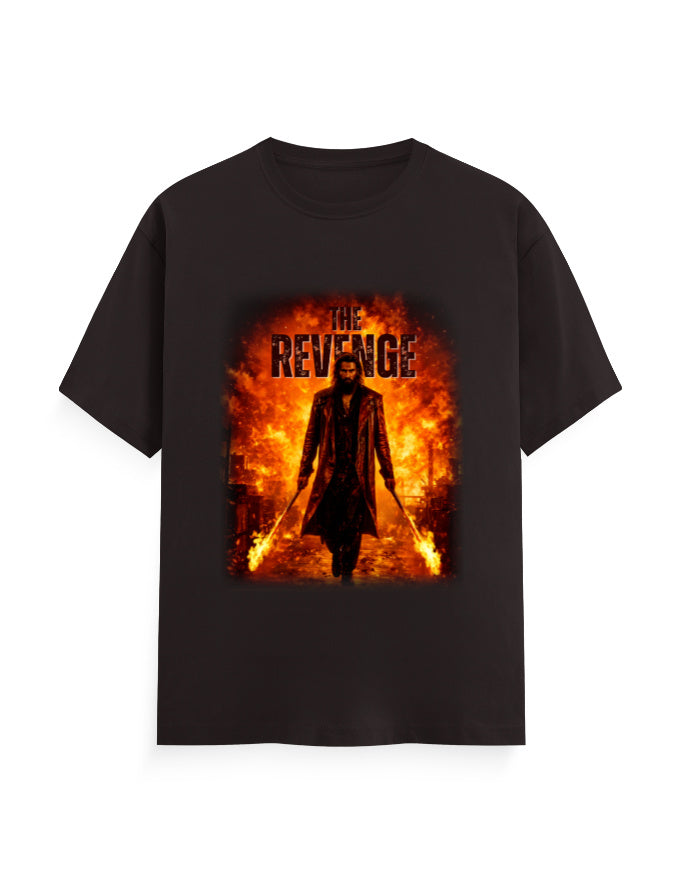 Unisex Crew T-Shirt – Dhurandhar - Revenge Coffee Brown GlowZonePrints