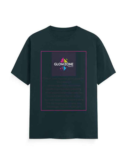 Unisex Classic Crew T-Shirt (Custom Print) Petrol Blue GlowZonePrints