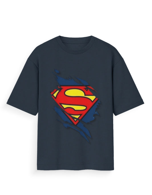 Unisex Standard T-Shirt - Superman Navy Blue GlowZonePrints