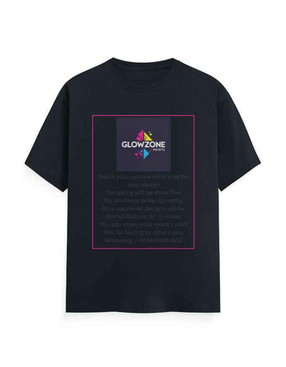 Unisex Classic Crew T-Shirt (Custom Print) Navy Blue GlowZonePrints