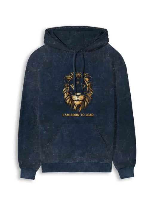 Unisex Acid Washed Hoodie Lion | UH62