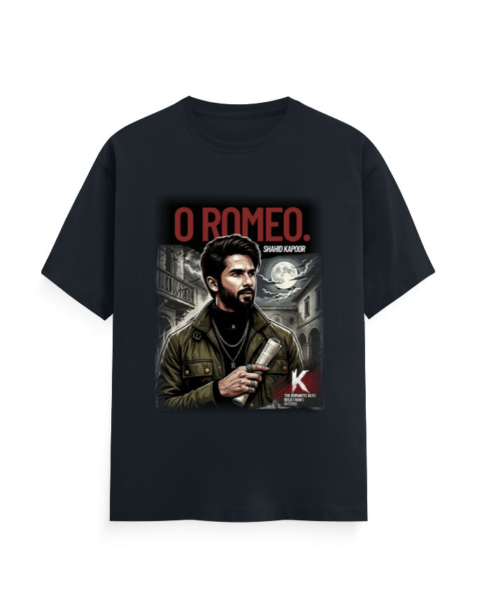 Unisex Classic Crew T-Shirt - O Romeo Navy Blue GlowZonePrints