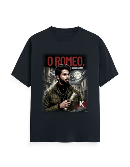 Unisex Classic Crew T-Shirt - O Romeo Navy Blue GlowZonePrints