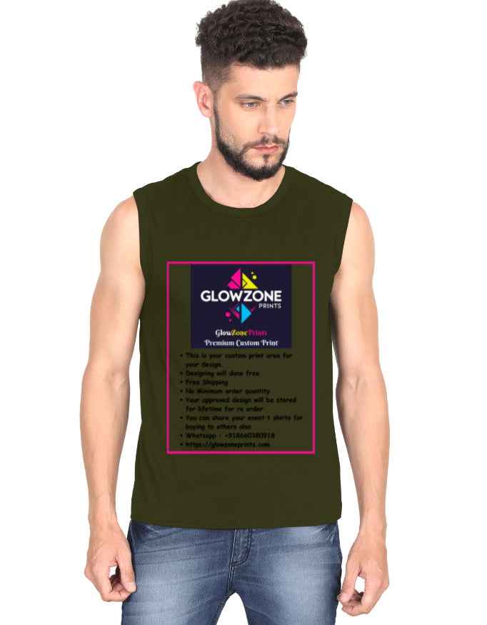 Men's Sleeveless T-Shirt | MS36 (Custom Print)