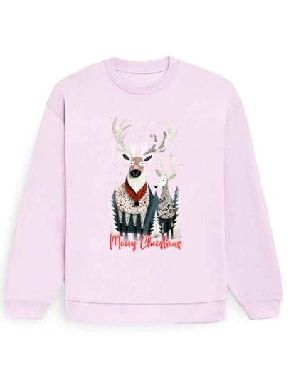 Unisex Oversized Sweatshirt Reindeer –Merry Christmas Edition | UH35