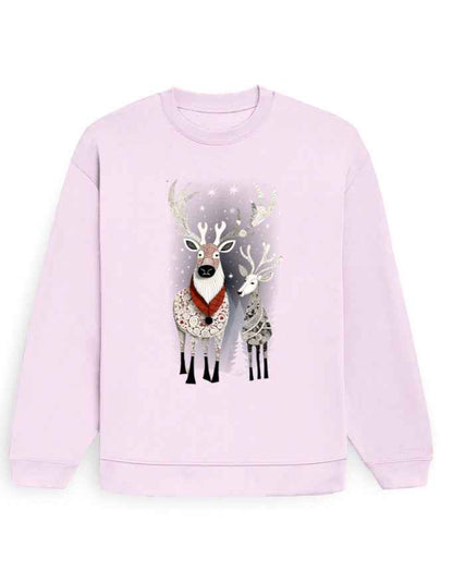 Unisex Oversized Sweatshirt Reindeer | UH35