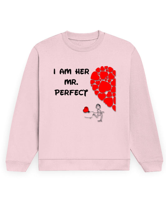 Unisex Sweatshirt - Mr Perfect Light Baby Pink GlowZonePrints