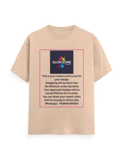 Unisex Classic Crew T-Shirt (Custom Print) Peach GlowZonePrints