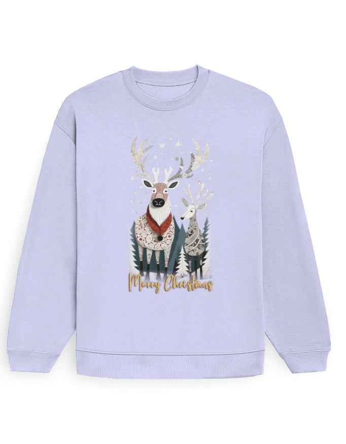 Unisex Oversized Sweatshirt Reindeer – Merry Christmas Edition | UH35