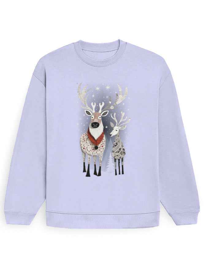 Unisex Oversized Sweatshirt Reindeer | UH35