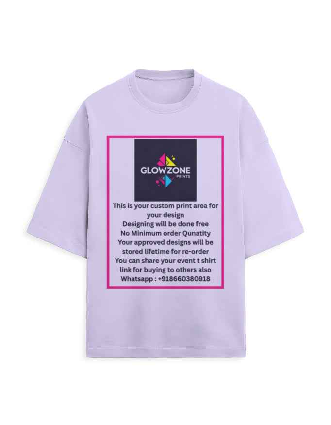 Unisex Terry Oversized Tee | UT27 (Custom Print)