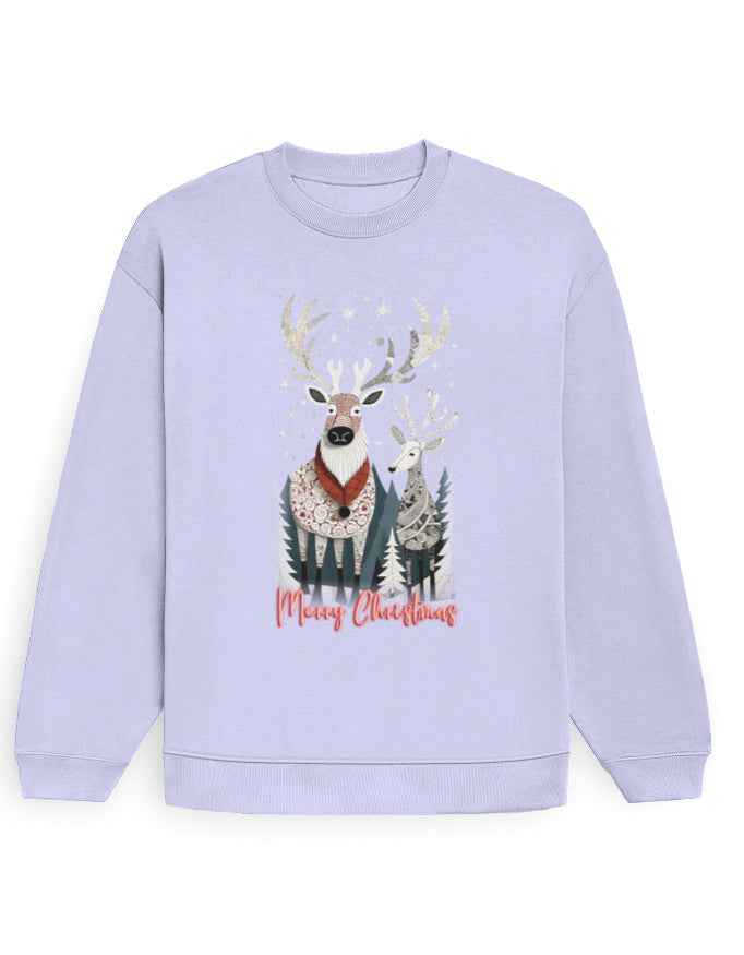 Unisex Oversized Sweatshirt Reindeer –Merry Christmas Edition | UH35