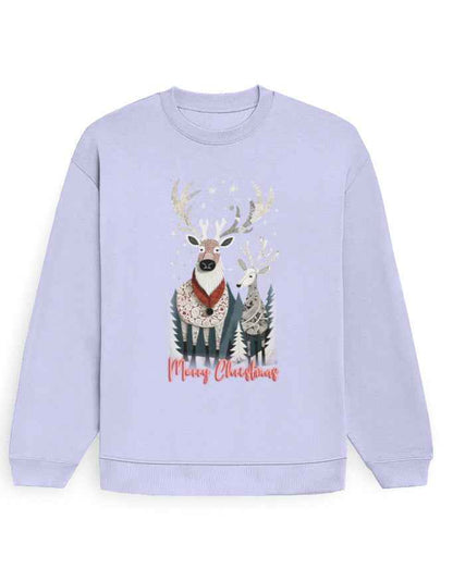 Unisex Oversized Sweatshirt Reindeer –Merry Christmas Edition | UH35