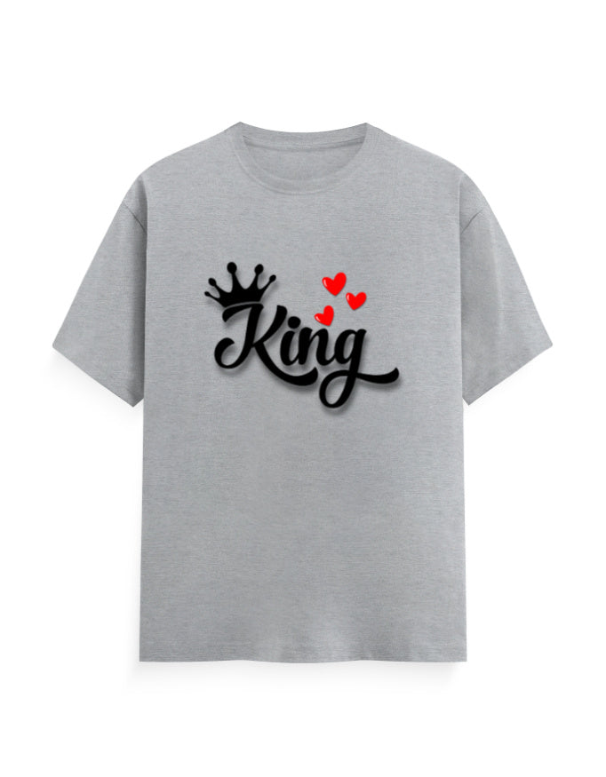 Unisex Classic Crew T-Shirt – King Grey Melange GlowZonePrints