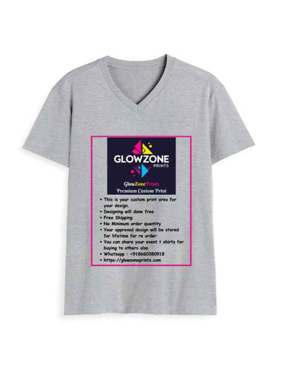 Unisex V Neck T-Shirt | UV34 (Custom Print)