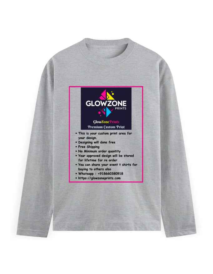Men's Full Sleeve T-Shirt | MF31 (Custom Print)