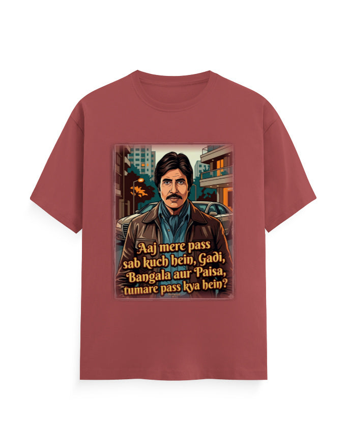 Unisex Classic Crew T-Shirt - Dewaar 1975 Coral GlowZonePrints