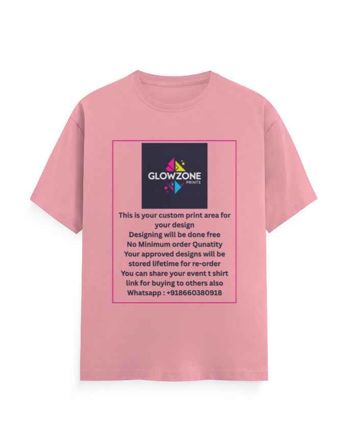 Unisex Classic Crew T-Shirt (Custom Print) Flamingo GlowZonePrints