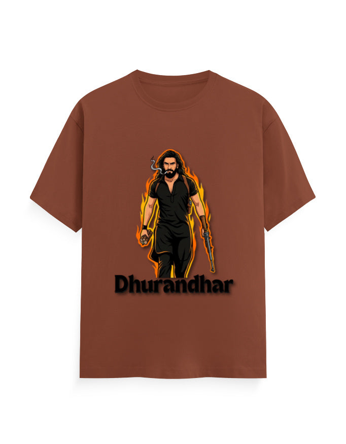Unisex Crew T-Shirt - Dhurandhar(A) Copper GlowZonePrints