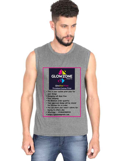 Men's Sleeveless T-Shirt | MS36 (Custom Print)