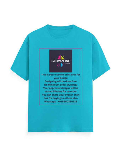 Unisex Classic Crew T-Shirt (Custom Print) SkyBlue GlowZonePrints