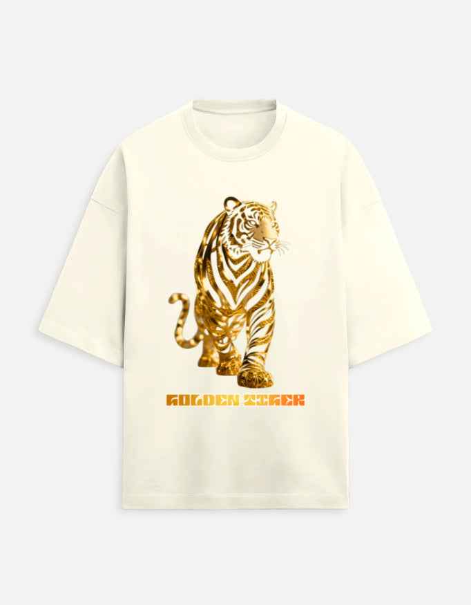 Metallic Golden Tiger T-Shirt