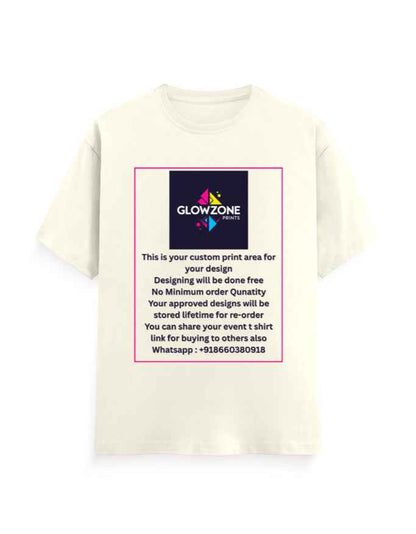 Unisex Classic Crew T-Shirt (Custom Print) Off White S GlowZonePrints