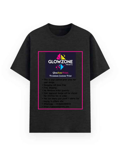 Unisex Basic T-Shirt | UB73 (Custom Print) Black melange GlowZonePrints