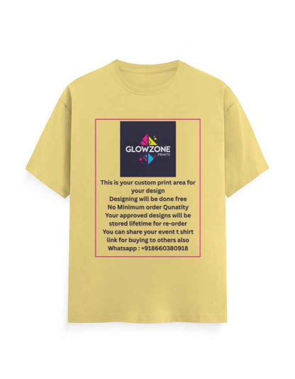 Unisex Classic Crew T-Shirt (Custom Print) Yellow GlowZonePrints