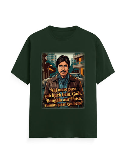 Unisex Classic Crew T-Shirt - Dewaar 1975 Bottle Green GlowZonePrints