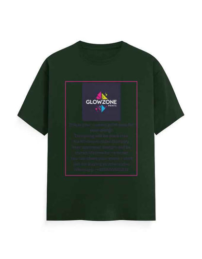 Unisex Classic Crew T-Shirt (Custom Print) Bottle Green GlowZonePrints