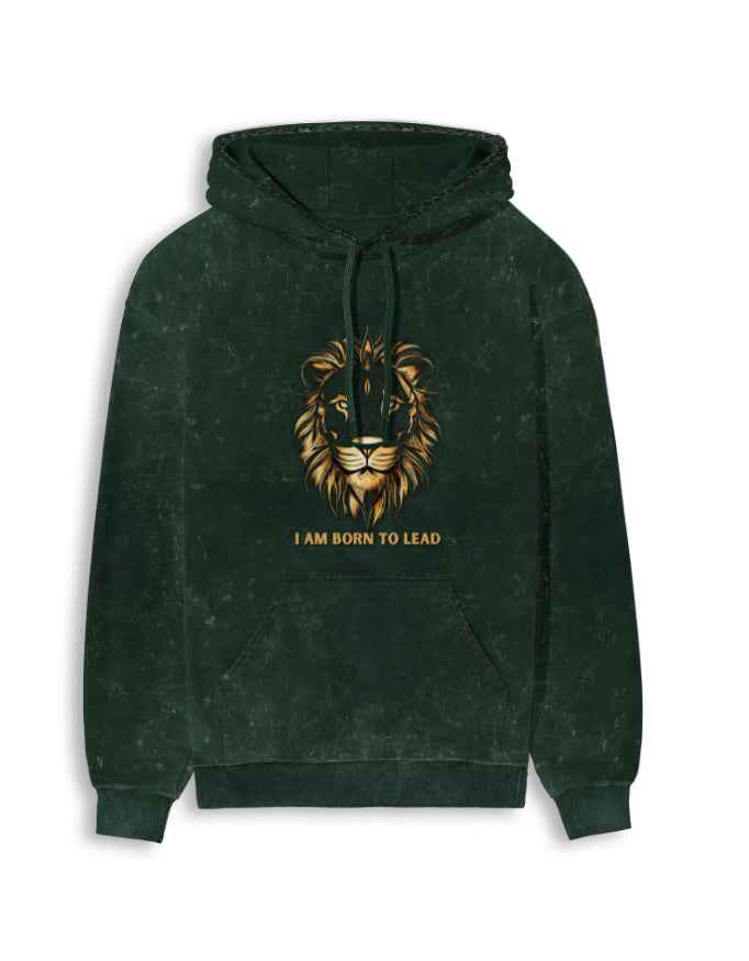 Unisex Acid Washed Hoodie Lion | UH62