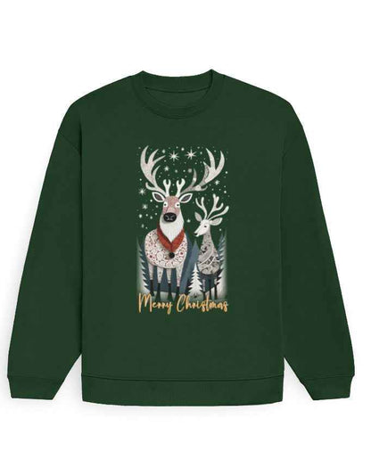 Unisex Oversized Sweatshirt Reindeer – Merry Christmas Edition | UH35