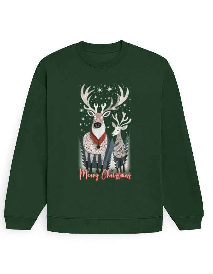 Unisex Oversized Sweatshirt Reindeer –Merry Christmas Edition | UH35